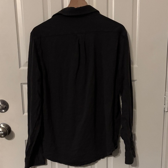 J. Crew charcoal button down Shirt large Egypt textured - Picture 4 of 4